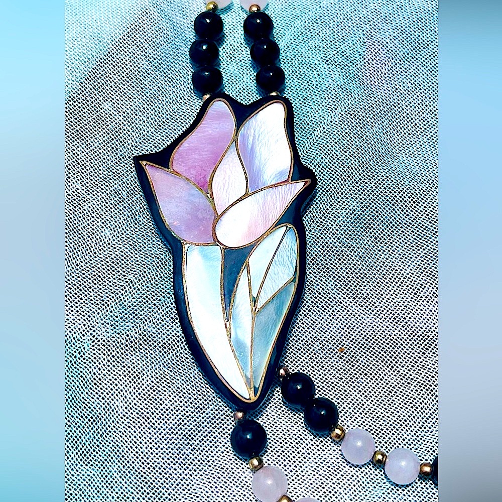 Lee Sands Vintage Tulip Necklace